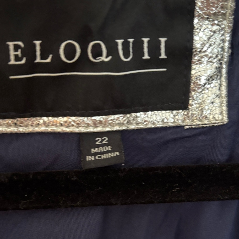 Eloquii Silver Bomber Jacket - Picture 5 of 7